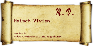 Maisch Vivien névjegykártya